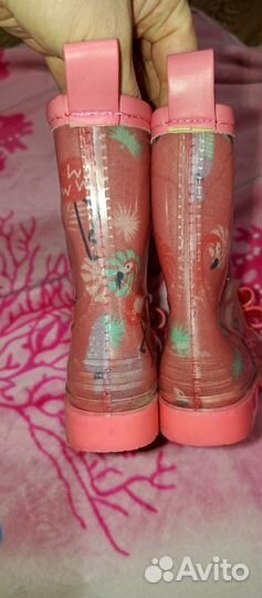 Резиновые сапоги с бантом для девочки