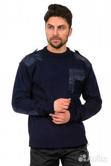 Свитер синий форменный