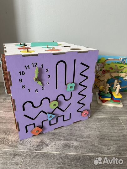 Бизиборд, сортер деревянный, вкладыш