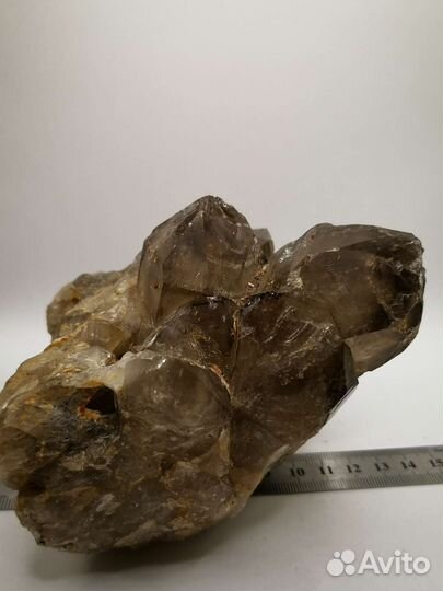 Друза дымчатого кварца, Актас, Казахстан