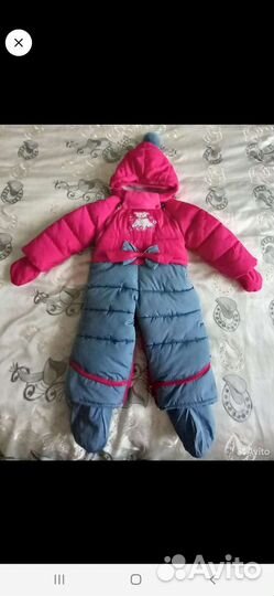 Зимний комбинезон для девочки 74-80 см