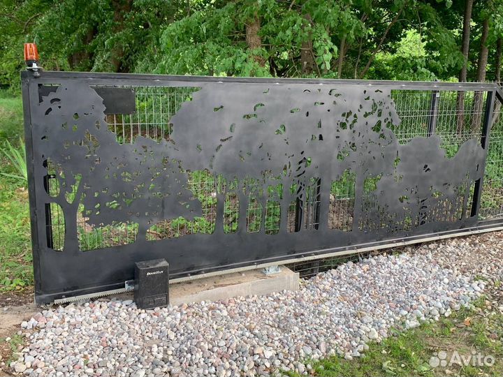 Забор перила ворота калитка панно из металла