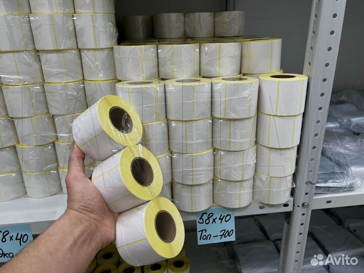 Термоэтикетки 58 40 эко/топ