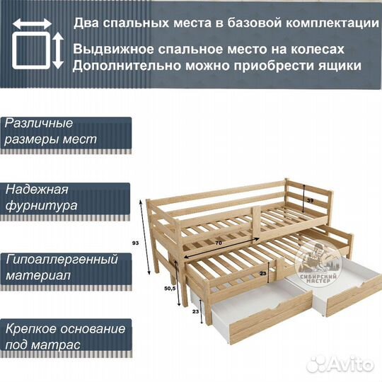 Двухъярусная детская кровать крепче IKEA