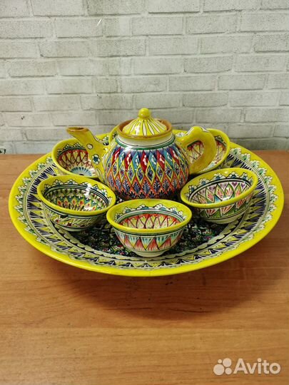 Риштанская керамика (комплект посуды)