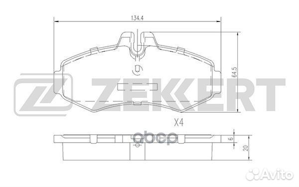 Колодки торм. диск. передн. MB V-Class (638/2)