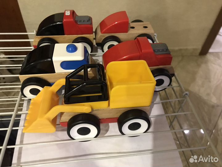 Машинки Икея Лилабу, деревянные, 5 шт
