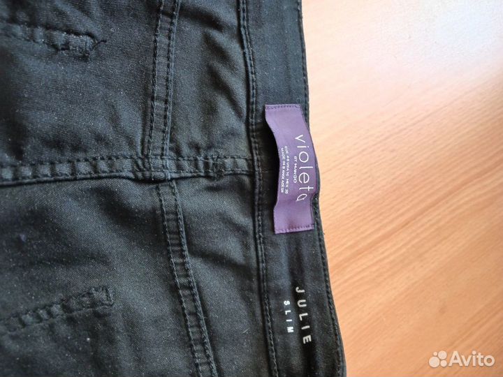 Джинсы violeta BY mango женские черные 50-52р