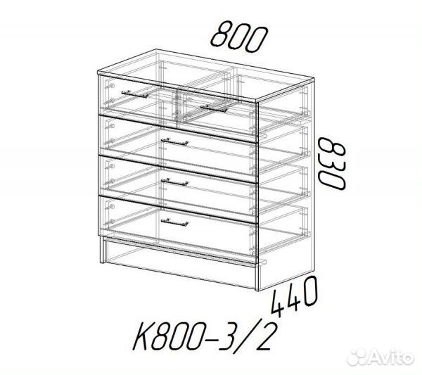 Комод К800 3/2