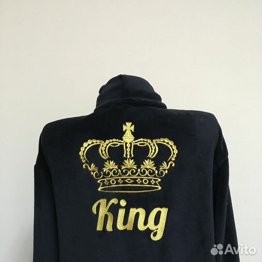 Плюшевый халат с именной вышивкой на заказ