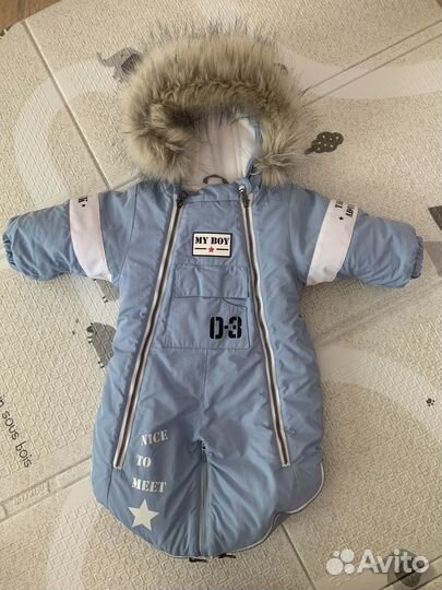 Комбинезон-конверт зимний, демисезонный 68-74