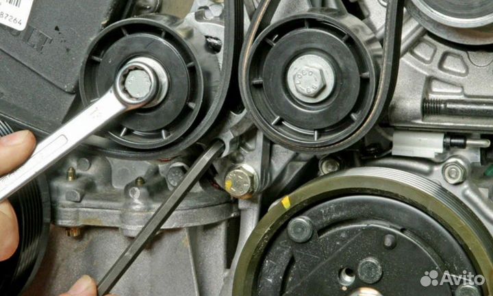 Замена натяжителя Subaru Forester 2005-2008