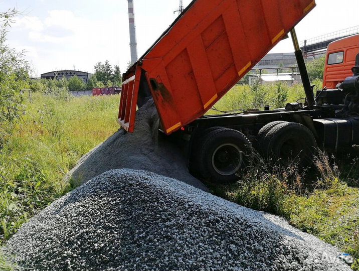 Щебень, песок, отсев, чернозём, пгс, уборка снега