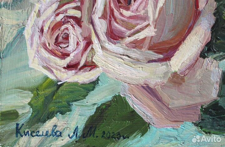 Картина маслом цветы роза купить картину