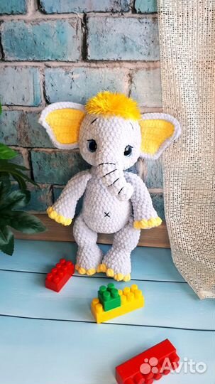 Слоник - Вязаная игрушка ручной работы