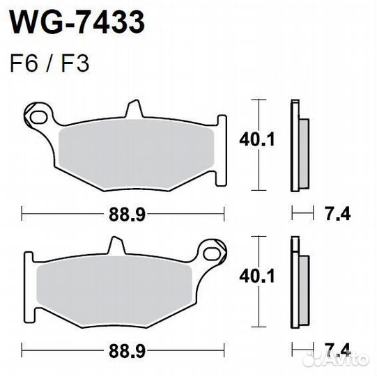 Колодки WRP WG-7433-F6 (FDB2213 / FA419) Италия