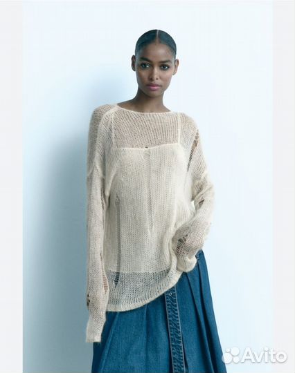 Свитер zara S шерсть альпака