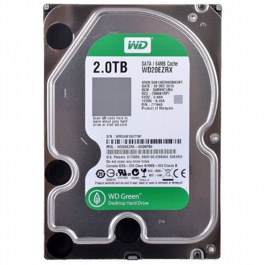 [WD20EZRX] Жесткий Диск Wd 2tb Sata3.5 Wd20ezrx