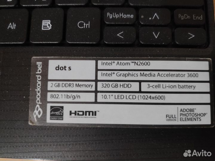 Нетбук Packard bell dot s