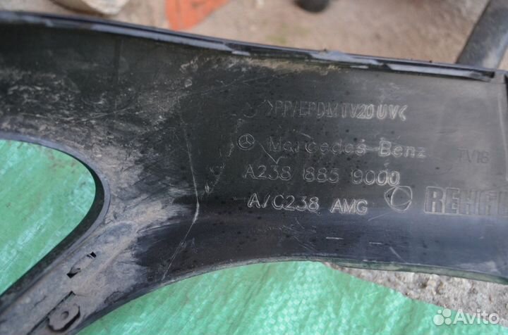 Юбка бампера задняя мерседес