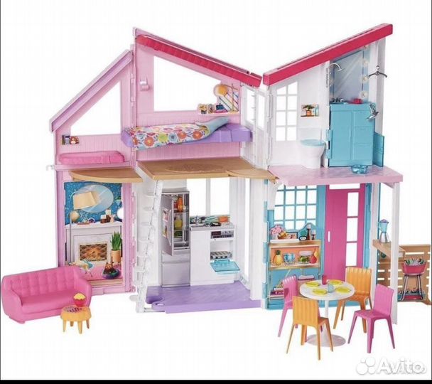 Домик кукольный для барби «Малибу» + мебель икеа