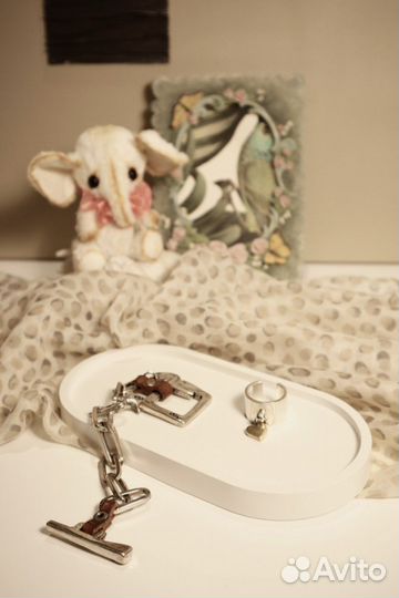 Декоративный поднос из гипса/гипсовая подставка