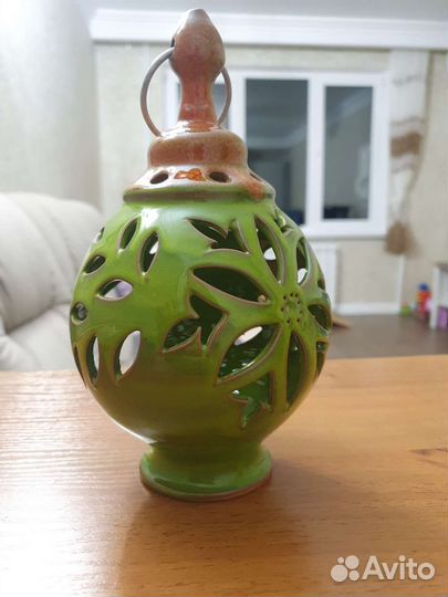 Глиняный подсвечник новый