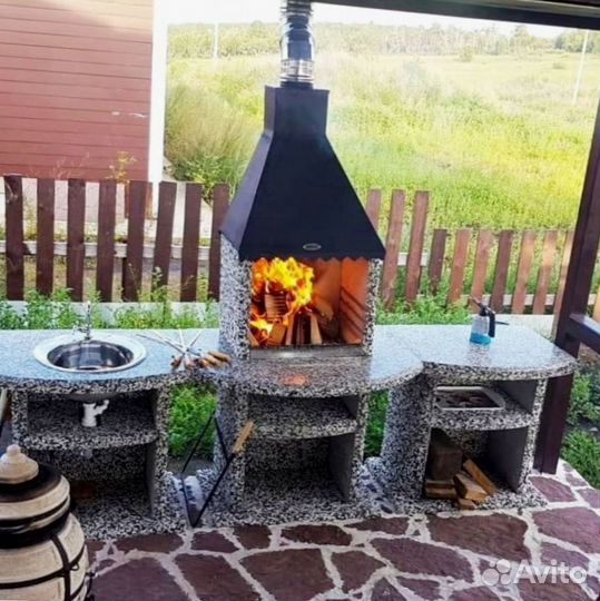 Комплекс барбекю модульная печь