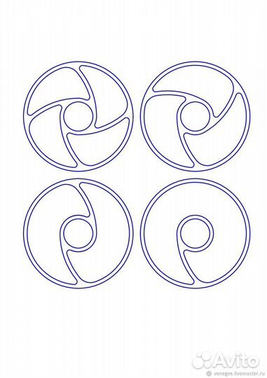 Трафарет из фанеры для менажницы