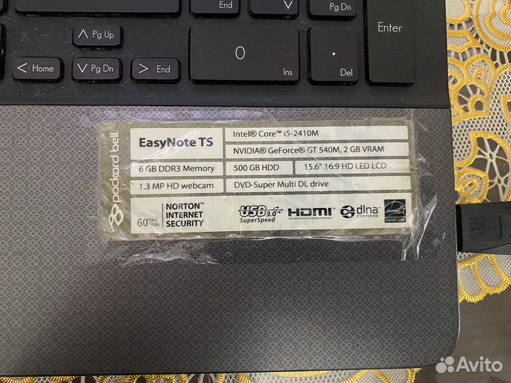 Ноутбук Packard bell