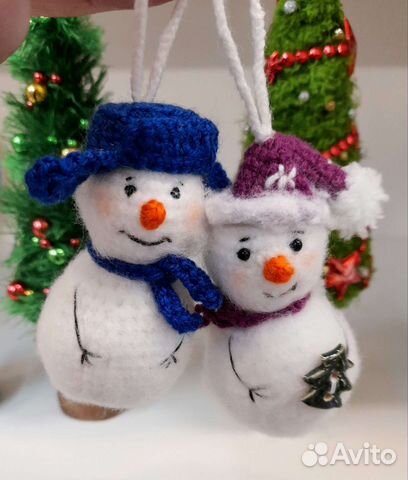 Вязанные снеговики