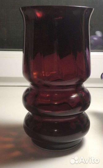 Ваза цветное стекло СССР