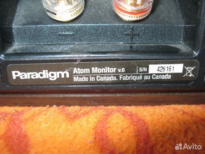 Акустика paradigm atom monitor v6
