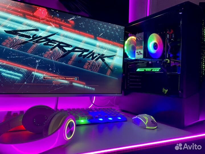 Игровой компьютер i7 24 ядер DDR4 GTX1070 SSD RGB