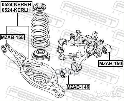 Рычаг подвески Mazda CX-5 KE 11 0524kerlh Febest