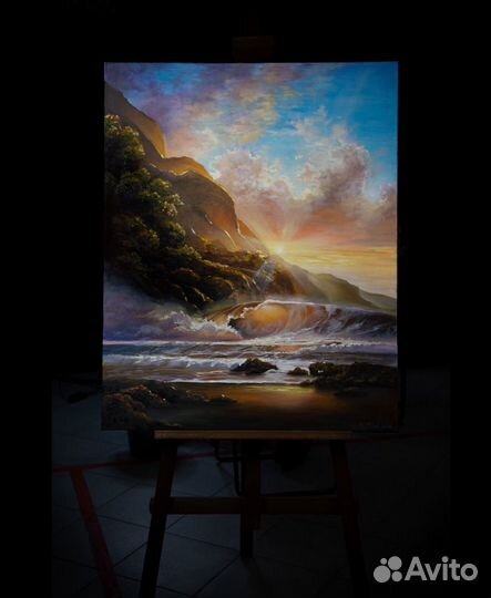 Картина маслом море