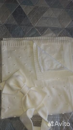 Плед детский вязаный