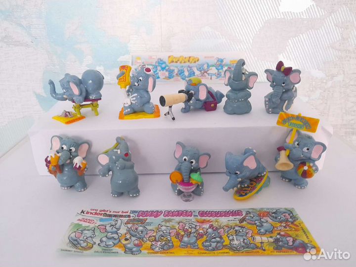 Киндер 90е Слоны, Зайцы, Динозавры и др