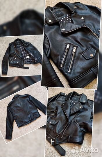 Кожаная куртка косуха женская 42 44