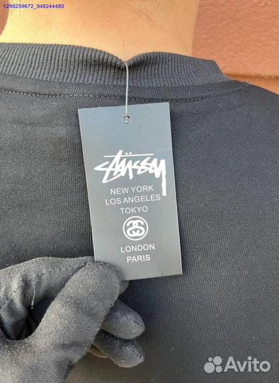 Свитшот Stussy серый, чёрный (Арт.41128)