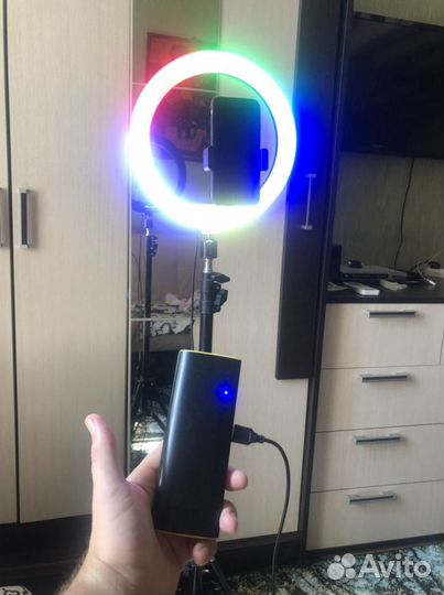 Led лампа селфи кольцо цветное