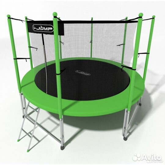 Батут i-jump 8FT green диаметр 2,44м