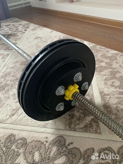 Гриф с блинами