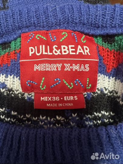 Свитер новогодний pull&bear
