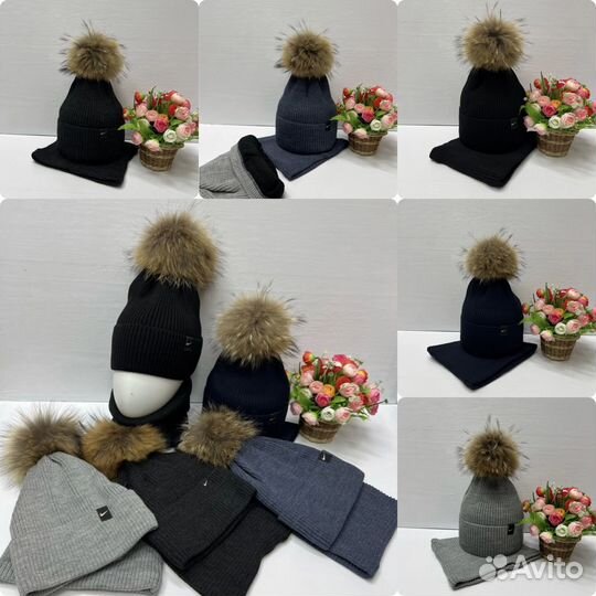 Зимняя шапка и снуд Calvin Klein Nike Balenciaga