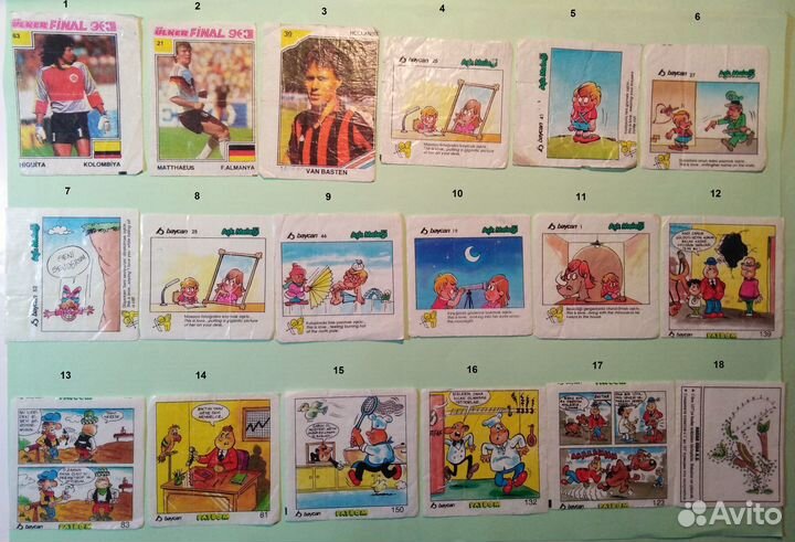 Фантики от жвачек из 90-х. Разные вкладыши. Финал