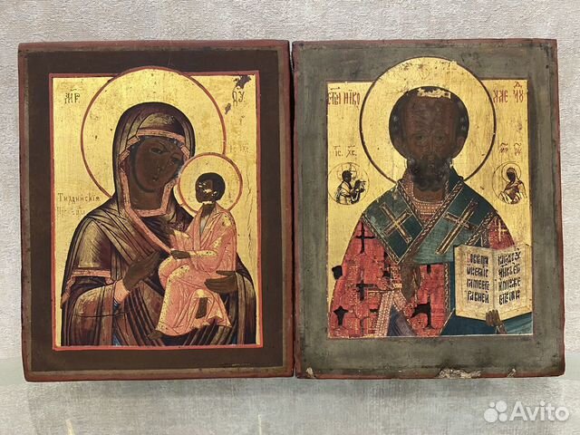 Парные Иконы Венчальная Пара 19 века