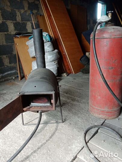 Печь буржуйка на пропане