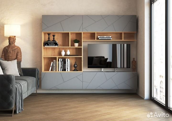 Стенка в гостиную Гранж мдф (модульная)
