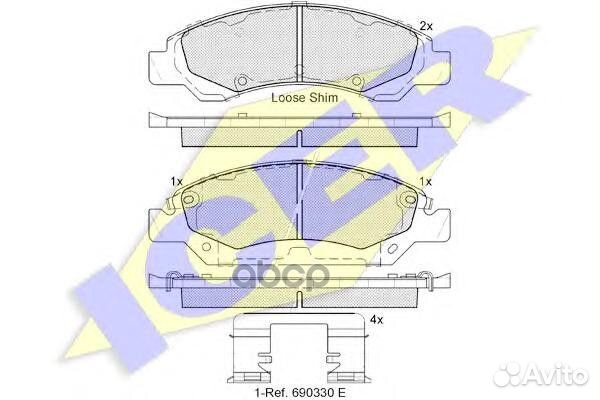 182138 колодки дисковые передние Chevrolet Tah